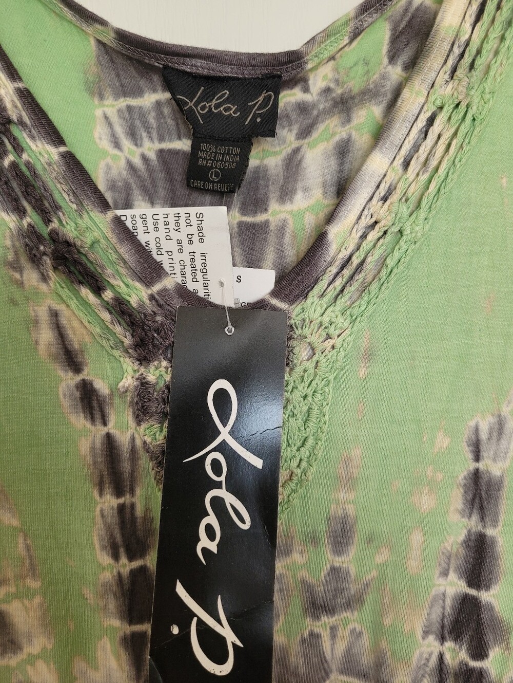 lola Green Coral Teal Tie-Dye Maxi Dress - Picture 3 of 3